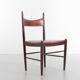 Suite de 4 chaises scandinaves en palissandre de Rio