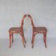 Set of two chairs Thonet n°28 heart, perforated wood seat -1903