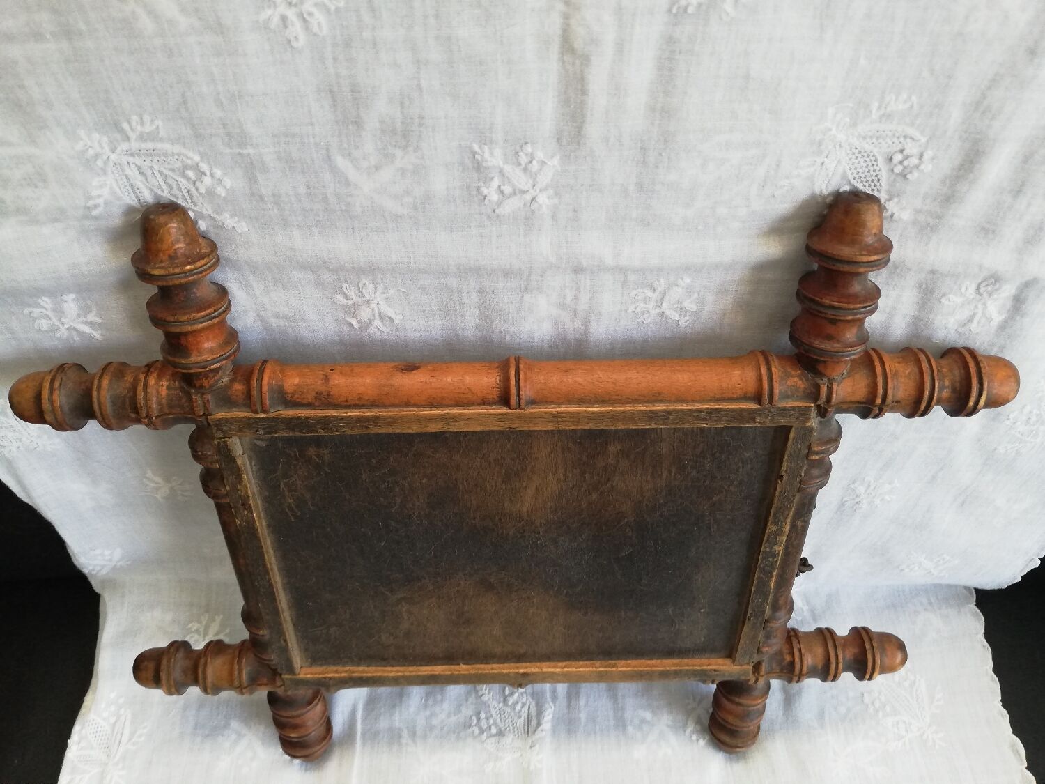 Wooden mirror bamboo style