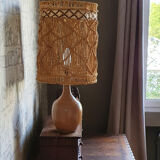 Sandstone lamp and rope