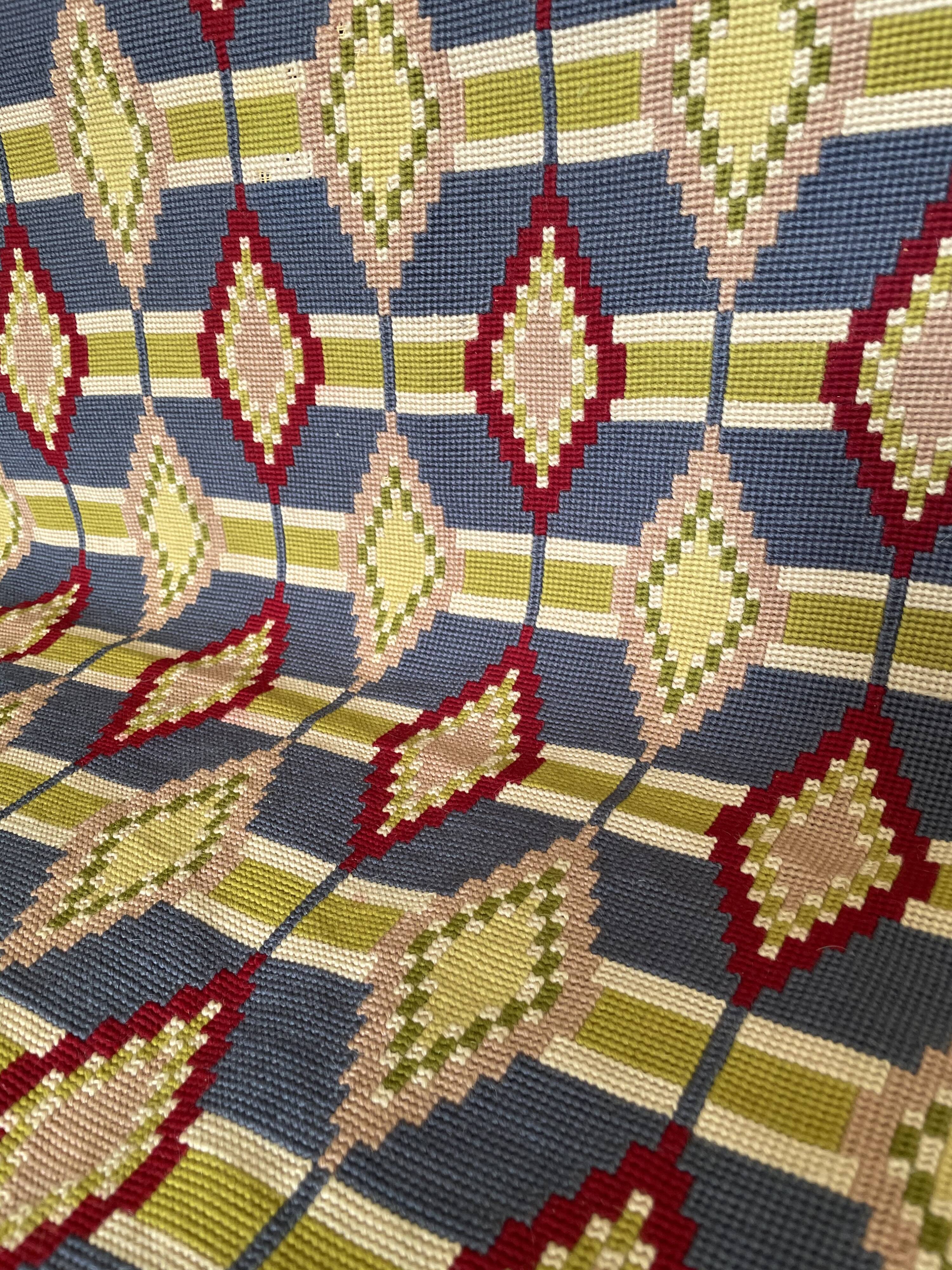 Swedish 1940-50 ‘s Needle point Flat Wall Rug 80x118cm