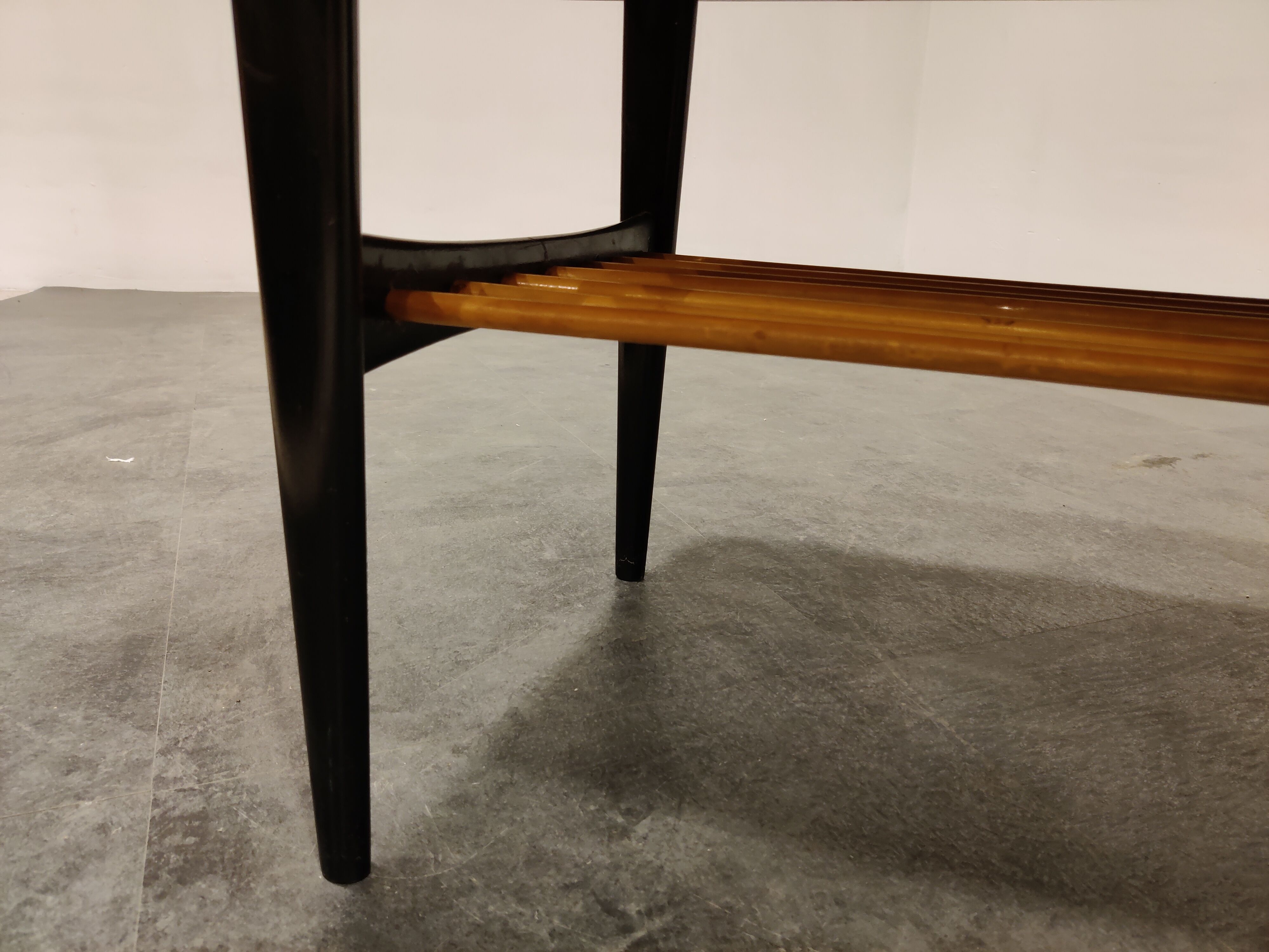 Vintage hidden bar coffee table by Alfred Hendrickx for Belfom, 1950s