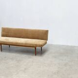 1970's German wooden sofa / daybed