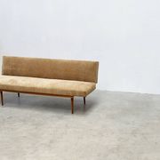1970's German wooden sofa / daybed