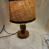 Basque wooden lamp in the Charles Dudouyt style