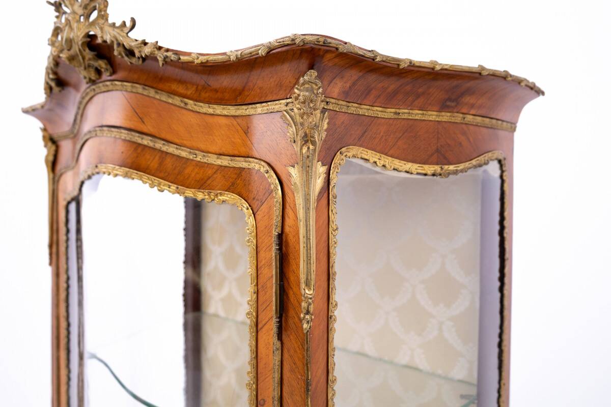 An unusual display cabinet in the Louis XV style, France, circa 1870.