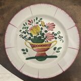 Three earthenware plates from Les Islettes, 18th century