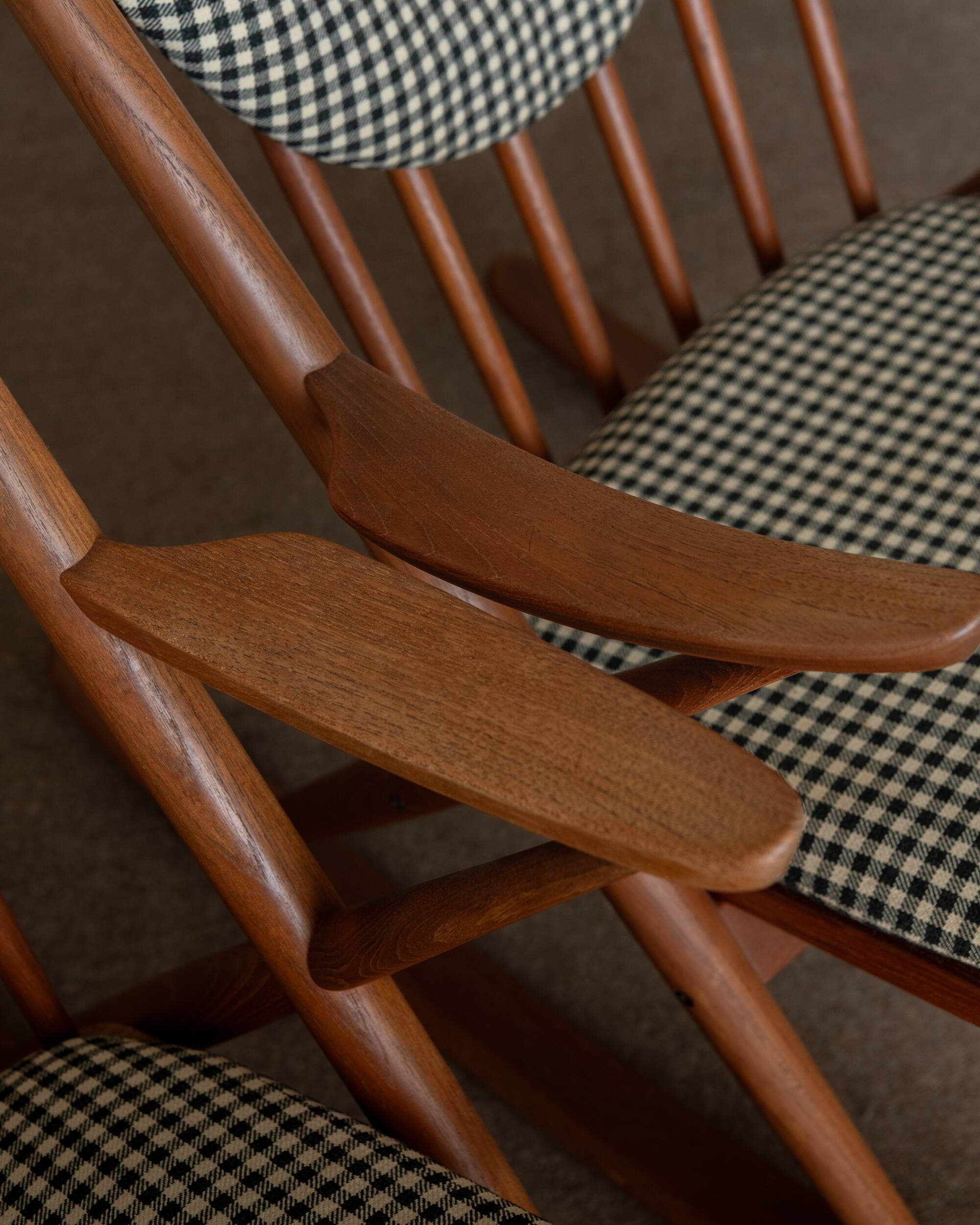 Vintage Teak Rocking Chairs Model 182 Frank Reenskaug Bramin, 1950s, Set 2