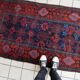 Handmade antique Afghan Baluch rug 95cm x 219cm 1880s