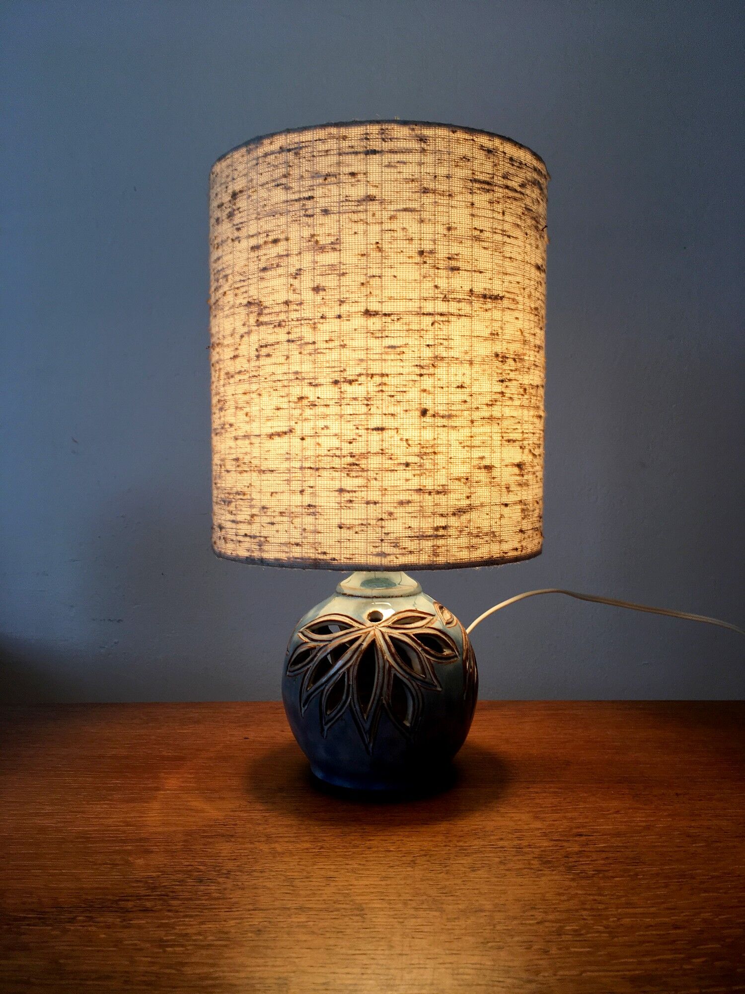 Vintage ceramic lamp by YC Millau