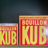 Duo of boxes Bouillon Kub metal 1950