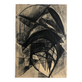 heide lindecke, untitled, circa 1960-70. charcoal on paper