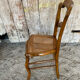 Antique Chair Louis XV Style Wood & Caned Seat Vintage #E030