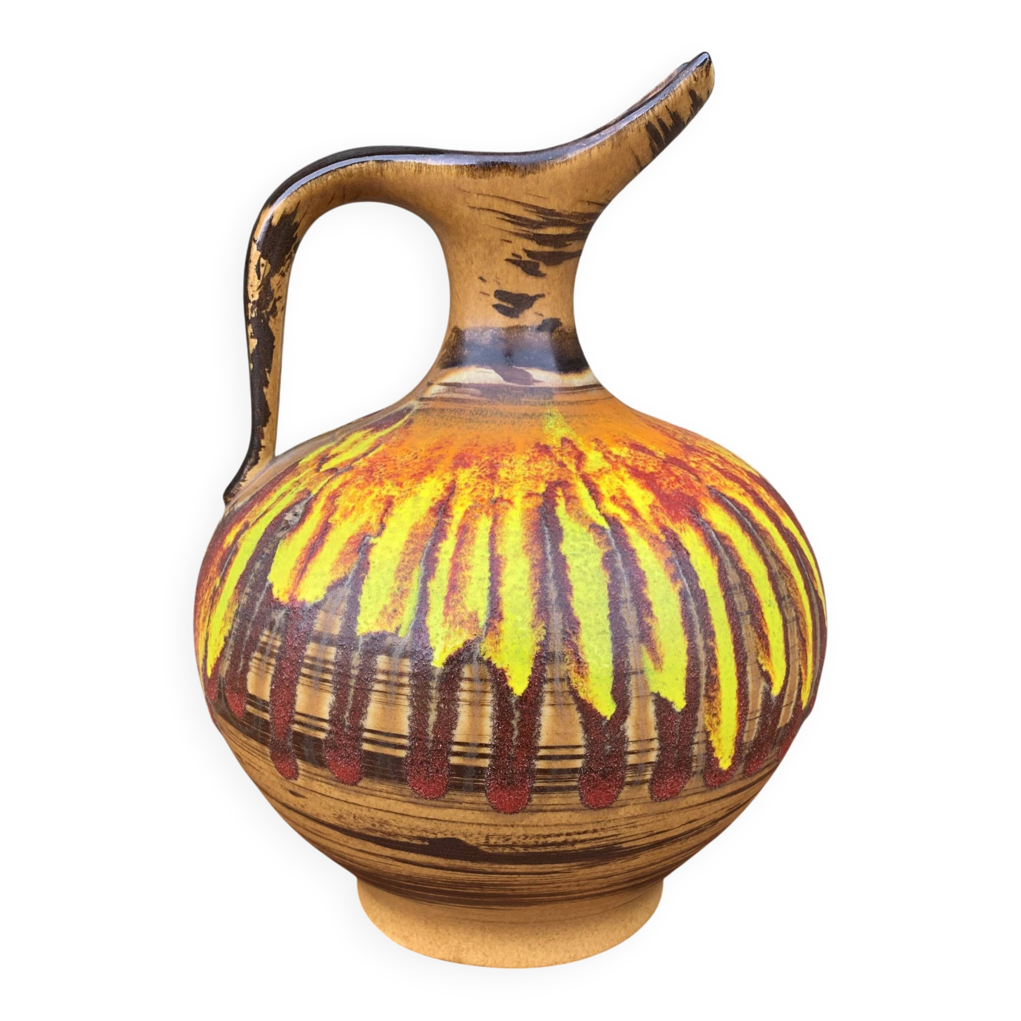 Grande cruche en céramique Saint-Clément, des années 70