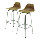 Ensemble de 2 tabourets de bar conçus par Dirk van Sliedregt pour Rohe Noordwolde 1960