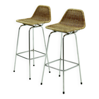 Ensemble de 2 tabourets de bar conçus par Dirk van Sliedregt pour Rohe Noordwolde 1960