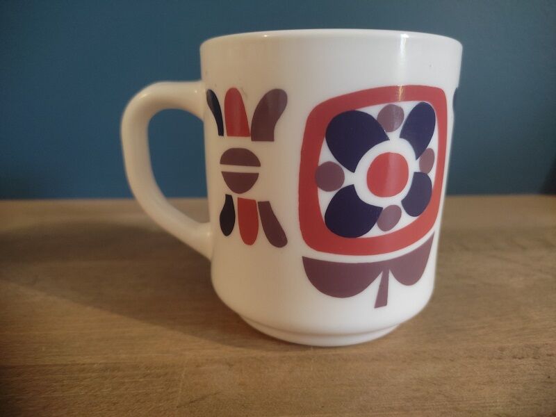Mug Cup flower lotus blue