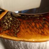 Old vintage round ceramic mirror