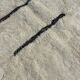 Large Berber M'rirt rug in cream and black wool, Moroccan rug.