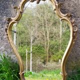 Baroque mirror in gilded wood 87x54cm