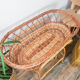 Couffin on foot in vintage rattan 50s
