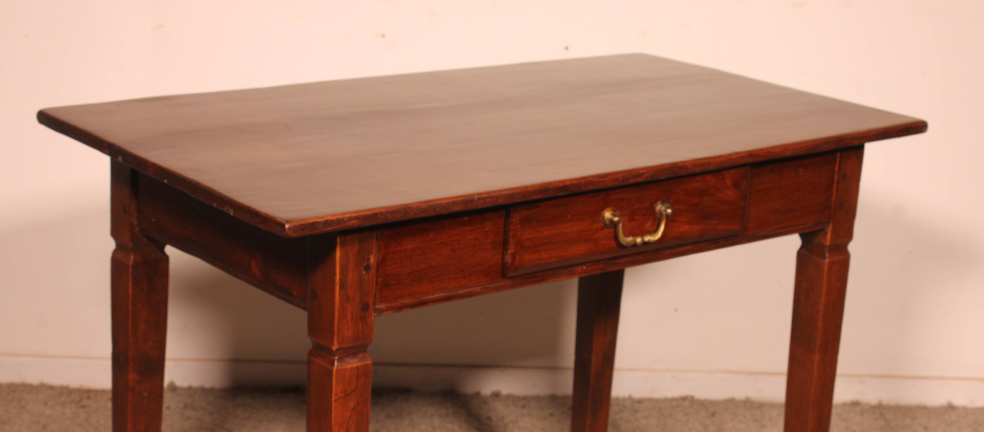 Small 19th Century Desk with Straight Legs