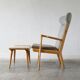 Fauteuil modèle AP-16 et ottoman par Hans J. Wegner pour AP-Stolen, 1951, Set de 2