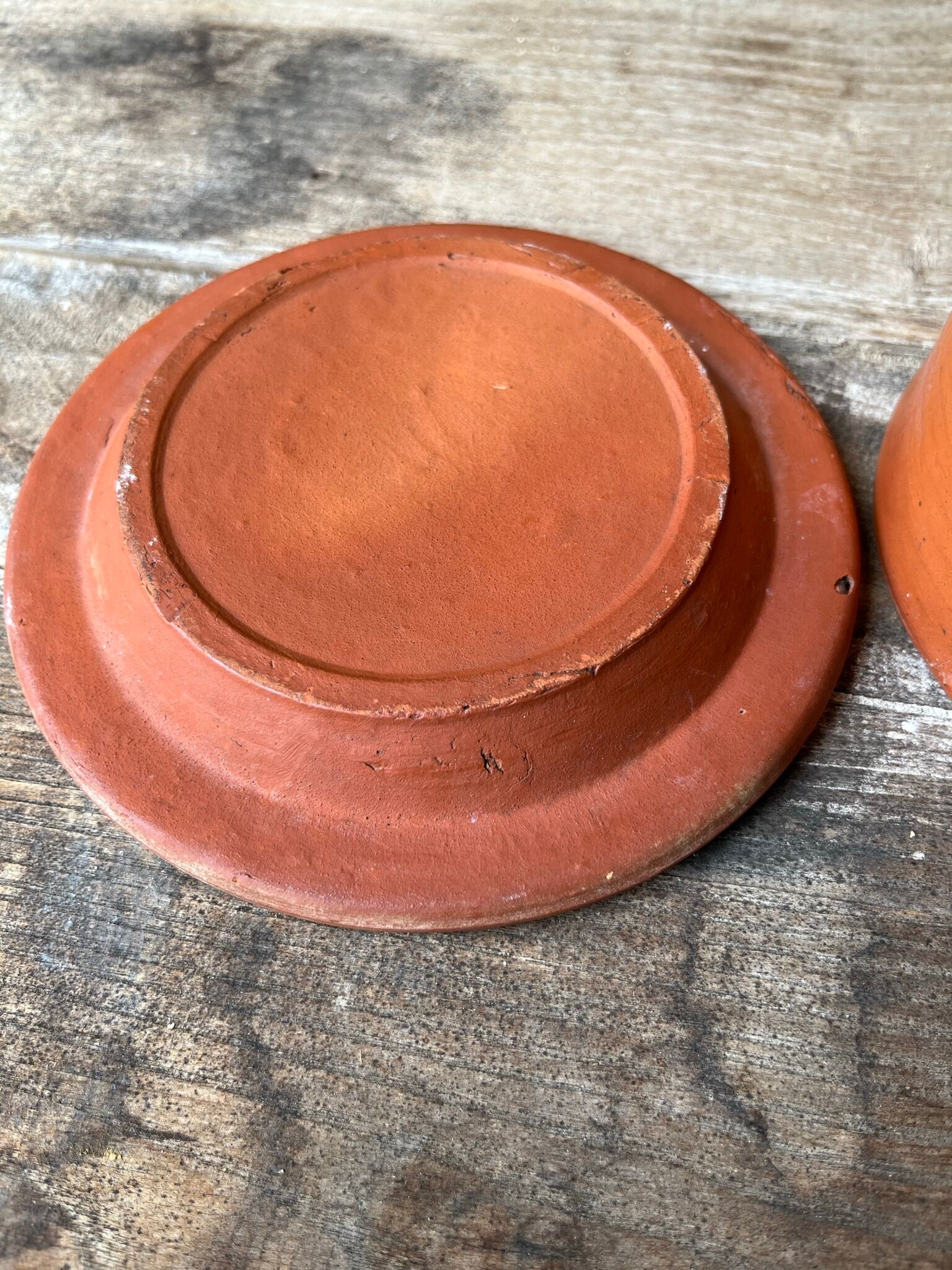 Cheese or butter bell in terracotta and its dish