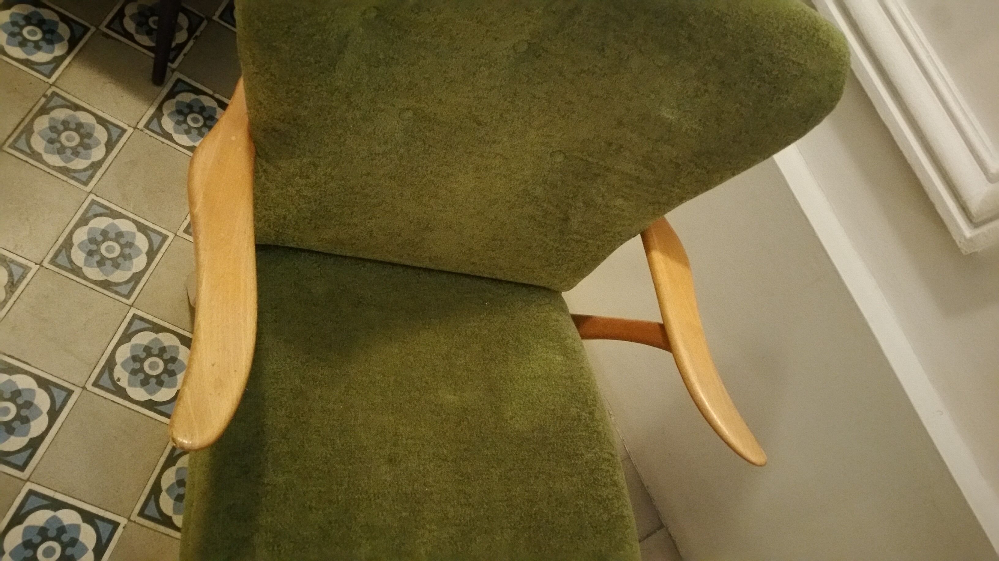 Pair of Wing chairs  Zig Zag scandinavian 50 60s