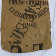 Canvas bag of former jute mill of the bridge to the 1902 priests