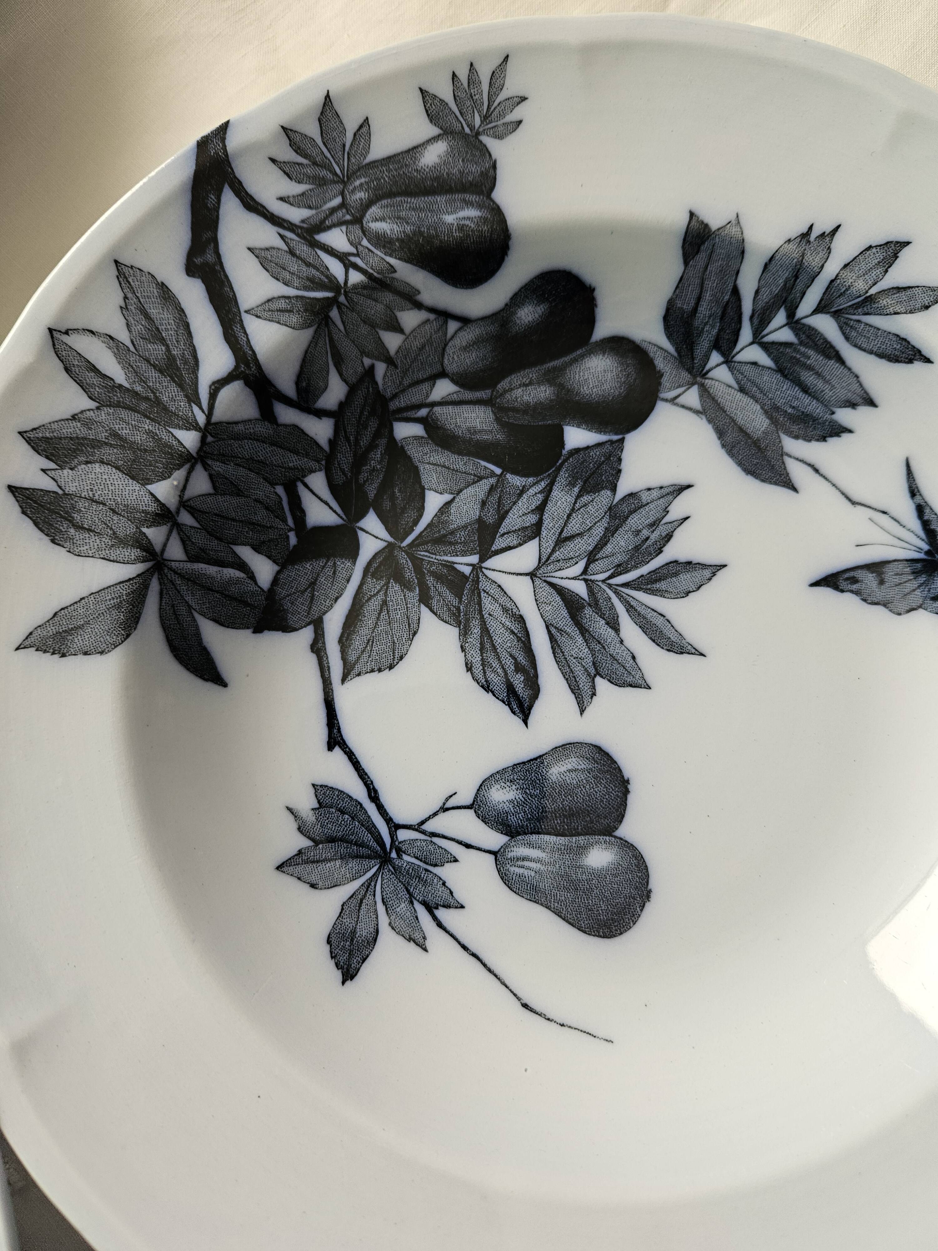 6 Longwy plates model Flowers