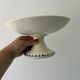 Compote dish or antique footed plate in ironstone - Laval -