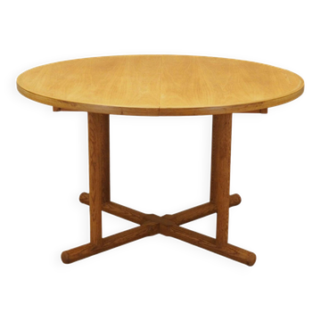 Ash round table, Danish design, 1960s, production: Denmark