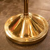 Vintage Floor Lamp in Brass and Turquoise Ceramic