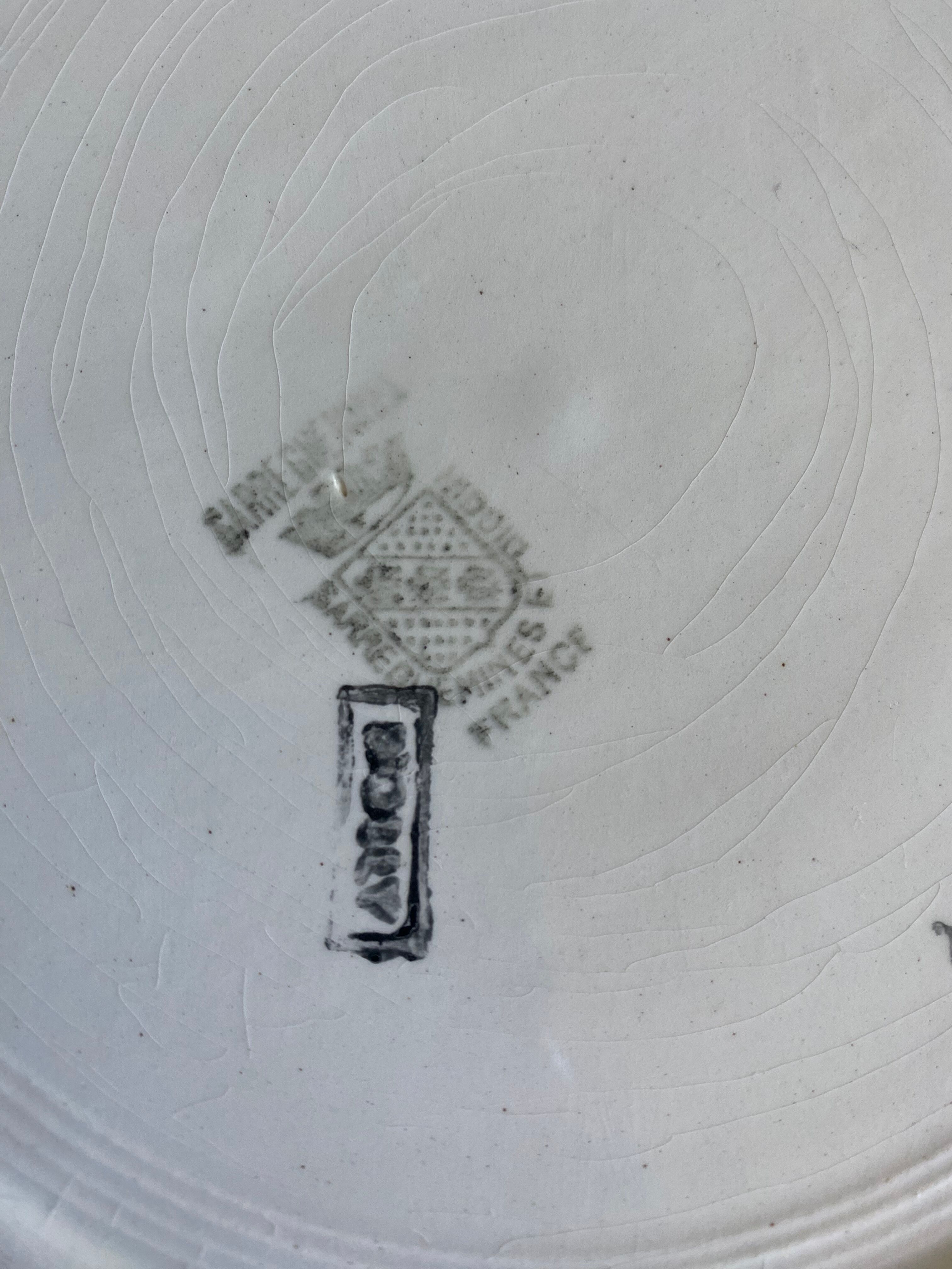 Round dish Sarreguemines and Digoin