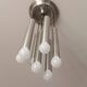 Aluminum waterfall ceiling light by Kaiser Idell / Leuchten, Germany, 1960s