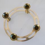 Vintage Scandinavian brass candle holder 1970