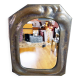 Anthroposophical mirror in brass frame, Switzerland 1950