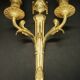 Pair of large Louis XVI style wall lights from the 19th century - gilded bronze