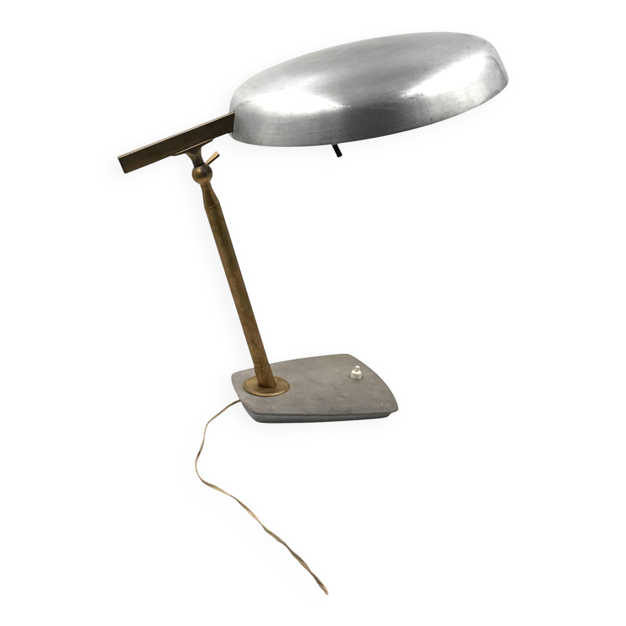 Oscar Torlasco, brass desk / table lamp, Prod. Lumi, circa 1960s