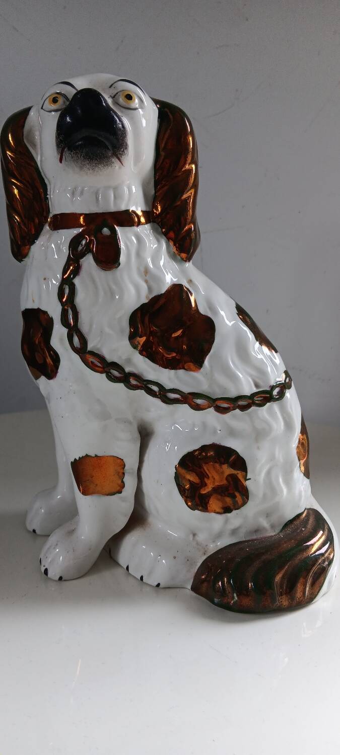 Jersey earthenware Staffordshire dog