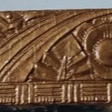 Mirror in wood and gilded stucco 50x28cm
