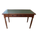 Minister's desk in Louis Philippe style – 2 drawers – cherry wood – green writing pad