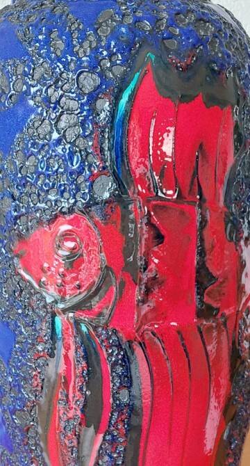 Fat Lava 'Fire Fish'Floor vase by Scheurich, 1970's