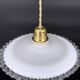 Pendant light in serrated opaline glass