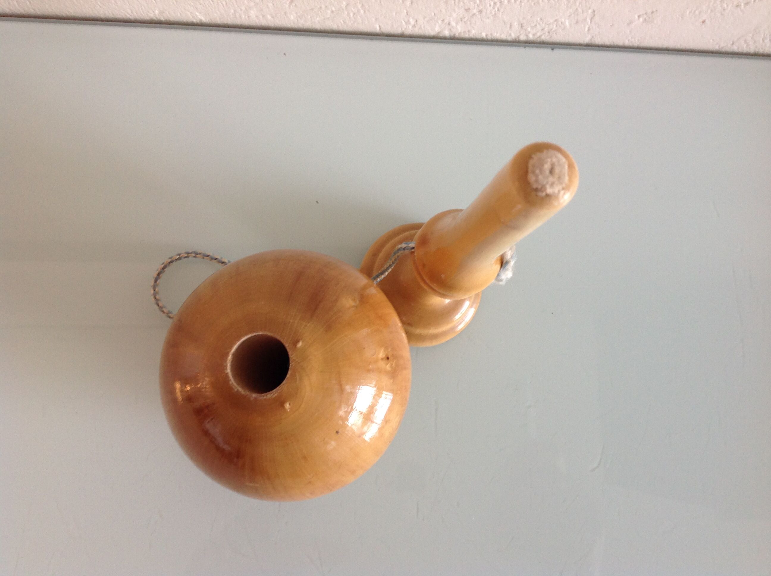 Old bilboquet in varnished wood / vintage 60s-70s