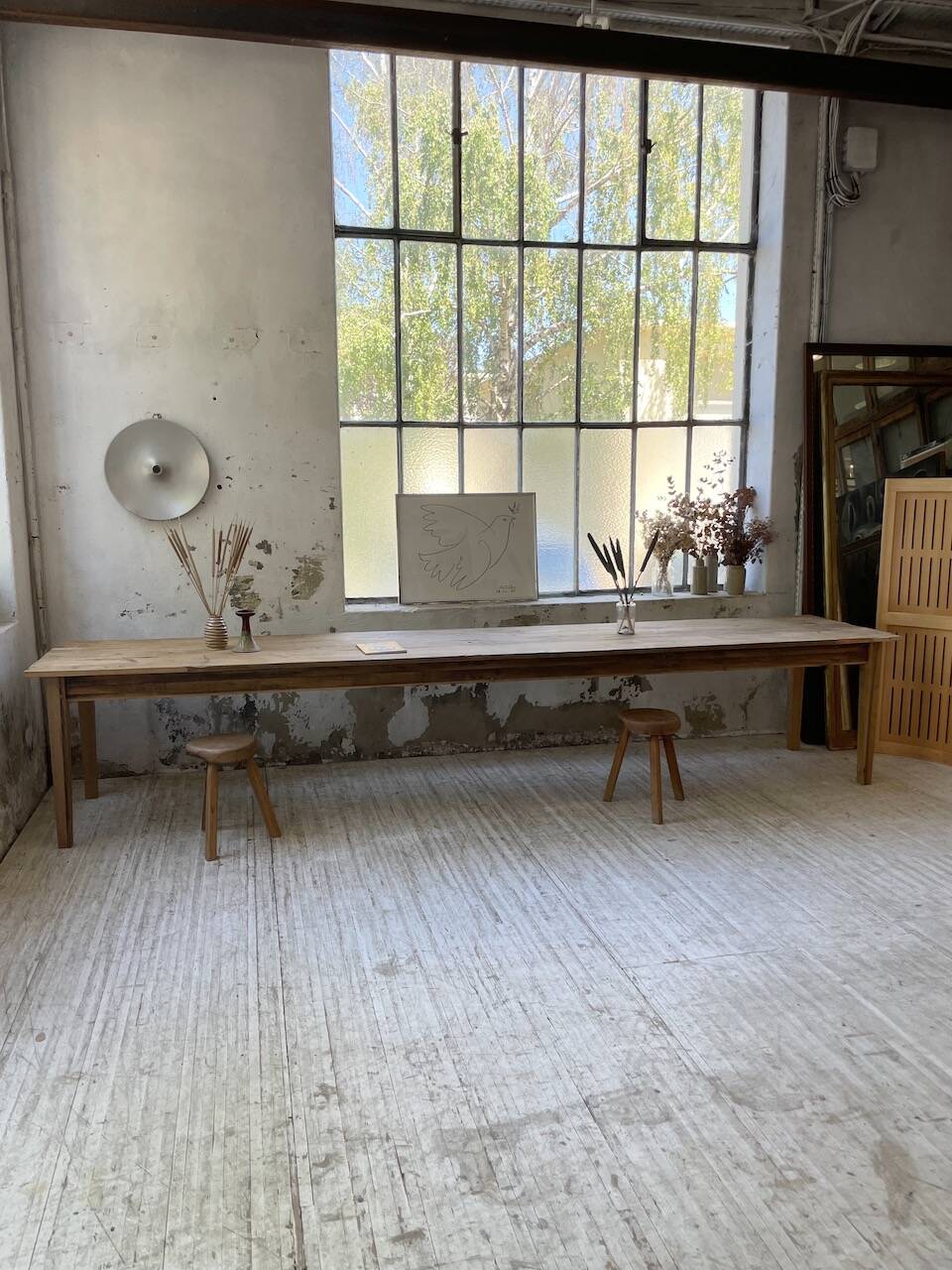 4m XXL pine and oak farmhouse table