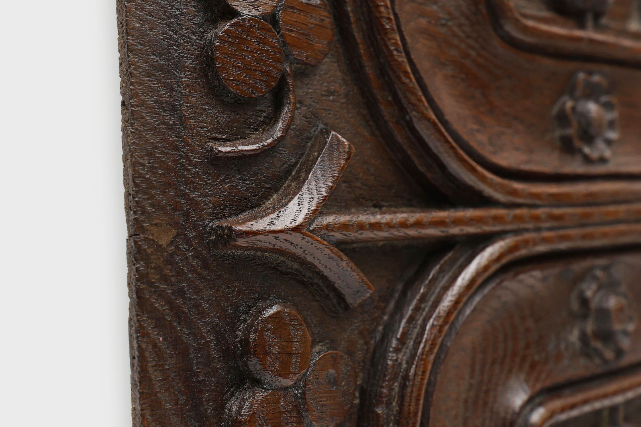 Gothic Sculpted Panel in Oak, Belgium, 16th century