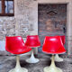 Tulip leg armchairs