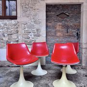 Tulip leg armchairs